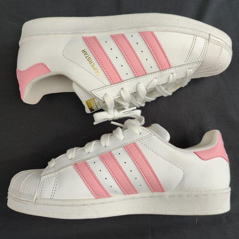 ♡ Adidas ♡ Superstar Sneakers in Pink and White - Picture 4 of 8